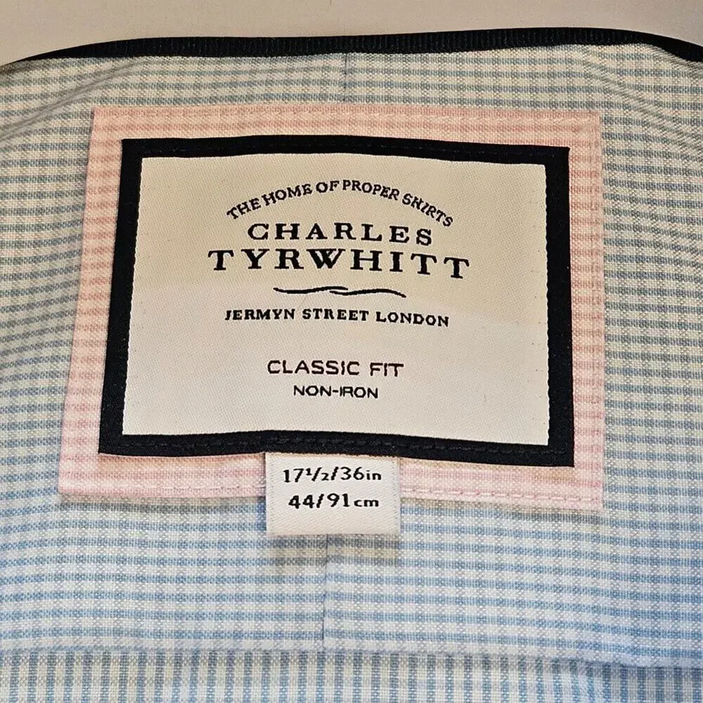 Charles Tyrwhitt Non‑Iron Dress Shirt – Classic Fit – NWT - Picture 3 of 6